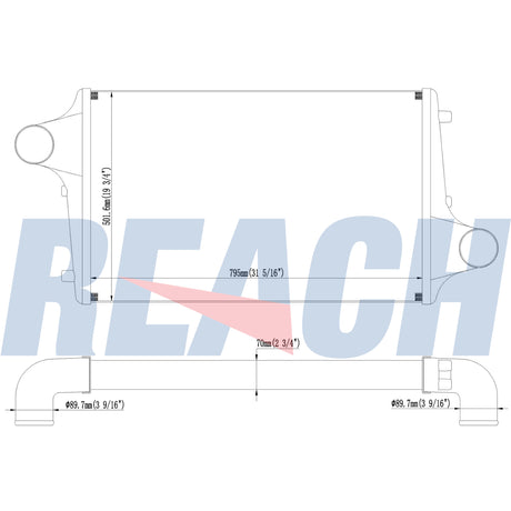 Freightliner Oshkosh/Freightliner-Motorhomes And Spartan Advance Mixers Charge Air Cooler 1030081