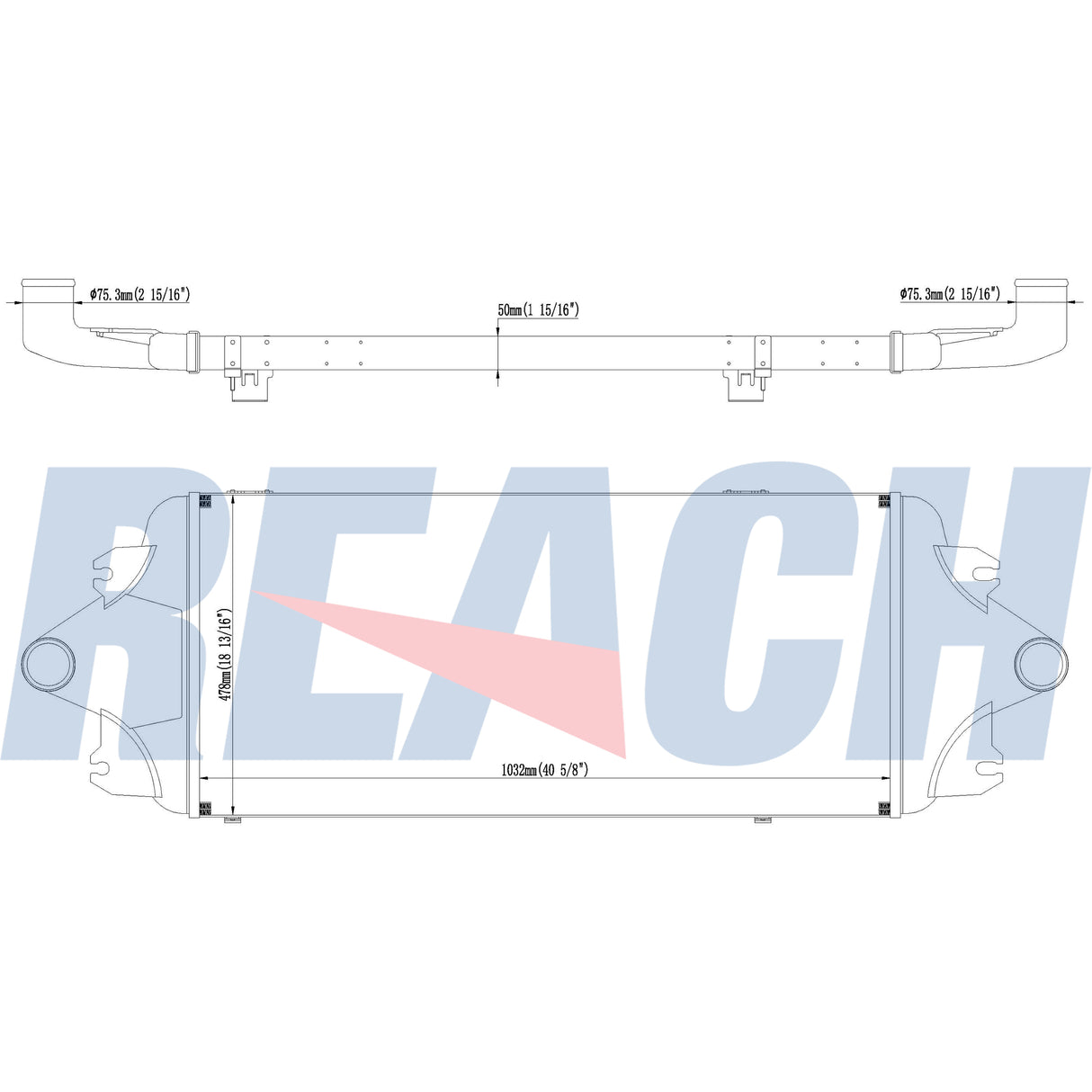 Chevrolet Chevy/Gm-Topkick 6000/7000/8000 7.2l/7.8l Diesel Charge Air Cooler 2007-2009 15752110
