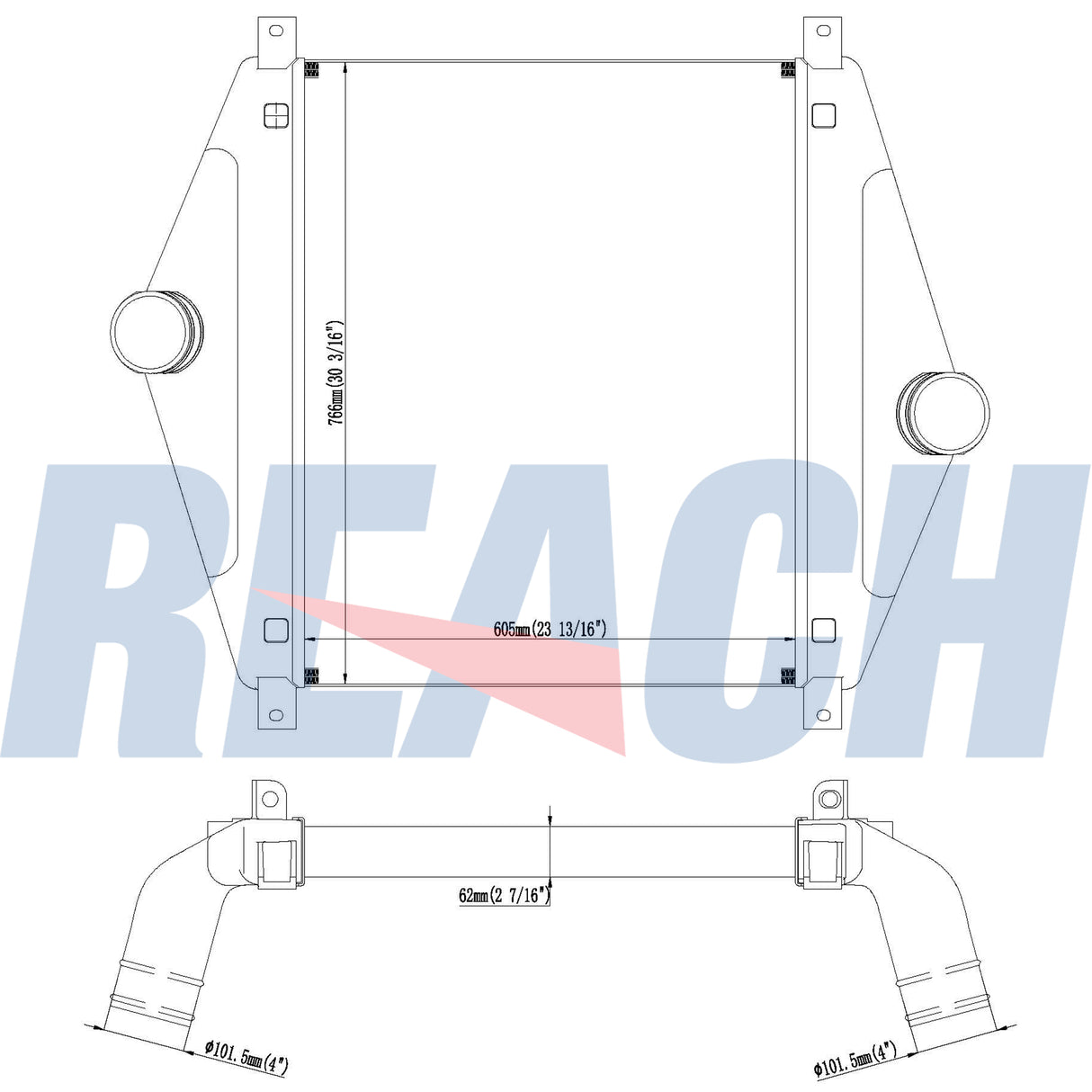 International International-Lonestar Charge Air Cooler 2012-2024 1E0060790000