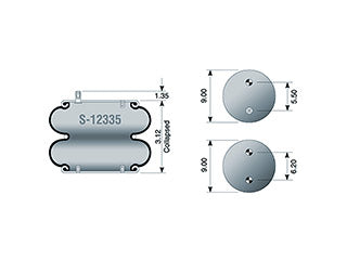 Air Spring S-12335 Rolling Lobe