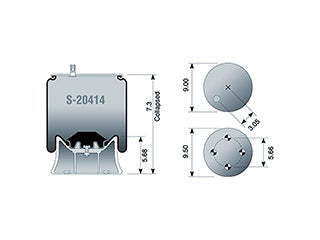 Air Spring S-20414 Rolling Lobe