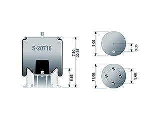 Air Spring S-20716 Rolling Lobe
