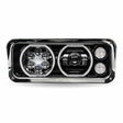 Rectangular Halo LED Projector Headlight Assembly Black Driver Side