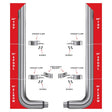 6? Dia. Complete Mitered Exhaust Kit – 60? Top Stacks | 55? Middle Spools | 90° Elbows 6? Reduced to 5? Dia. Peterbilt 335, 348, 357, 359, 375, 377, 378, 379, 385, 386, 387, 388, 389 1970–2008 Exhaust Kit 