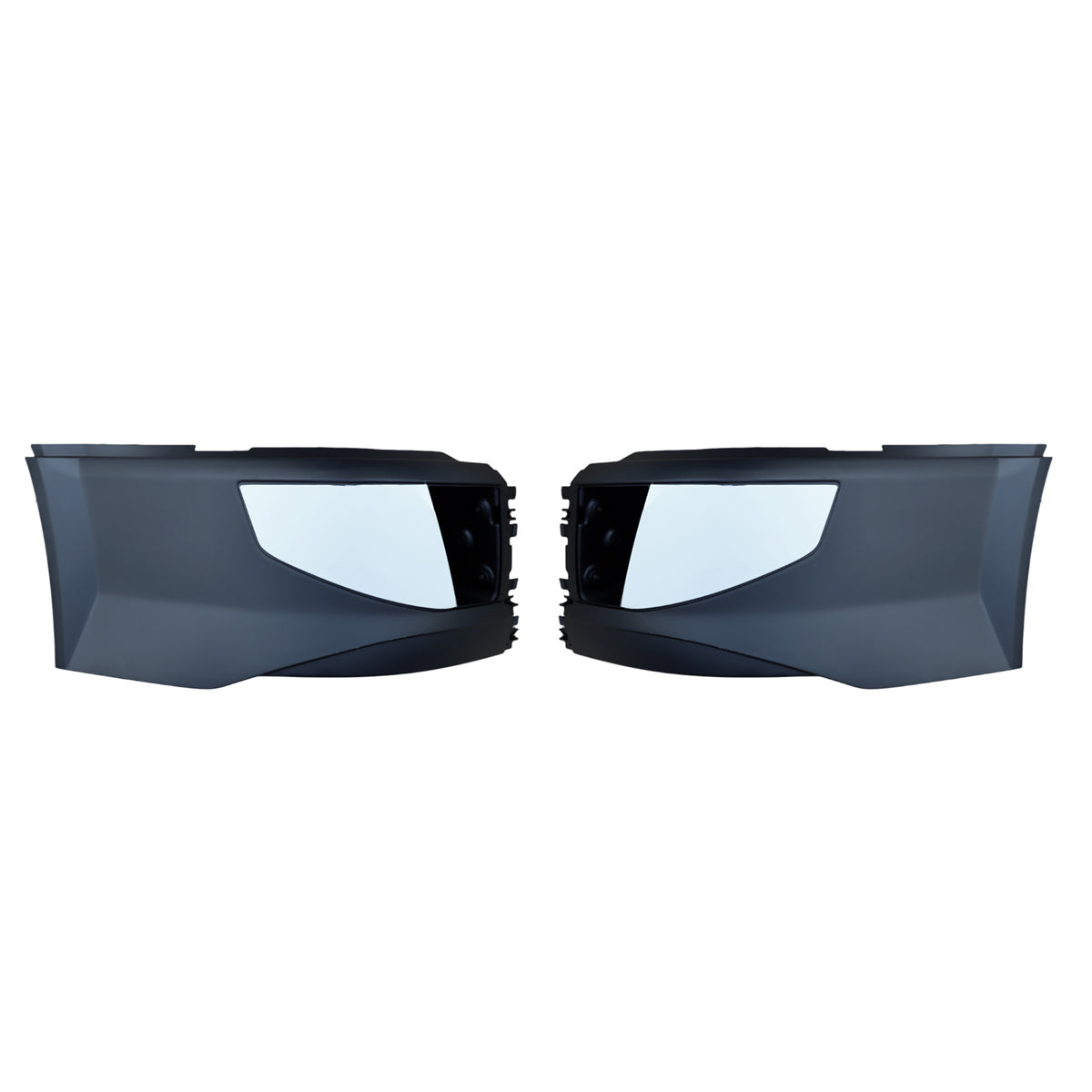 Volvo VNL Corner Bumper With Chrome Panel Trim WITH Fog Light Hole Driver Side 2015 - 2017