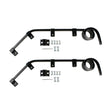 Mud Flap Hanger Kit 29.75" Angled Black Square Bar