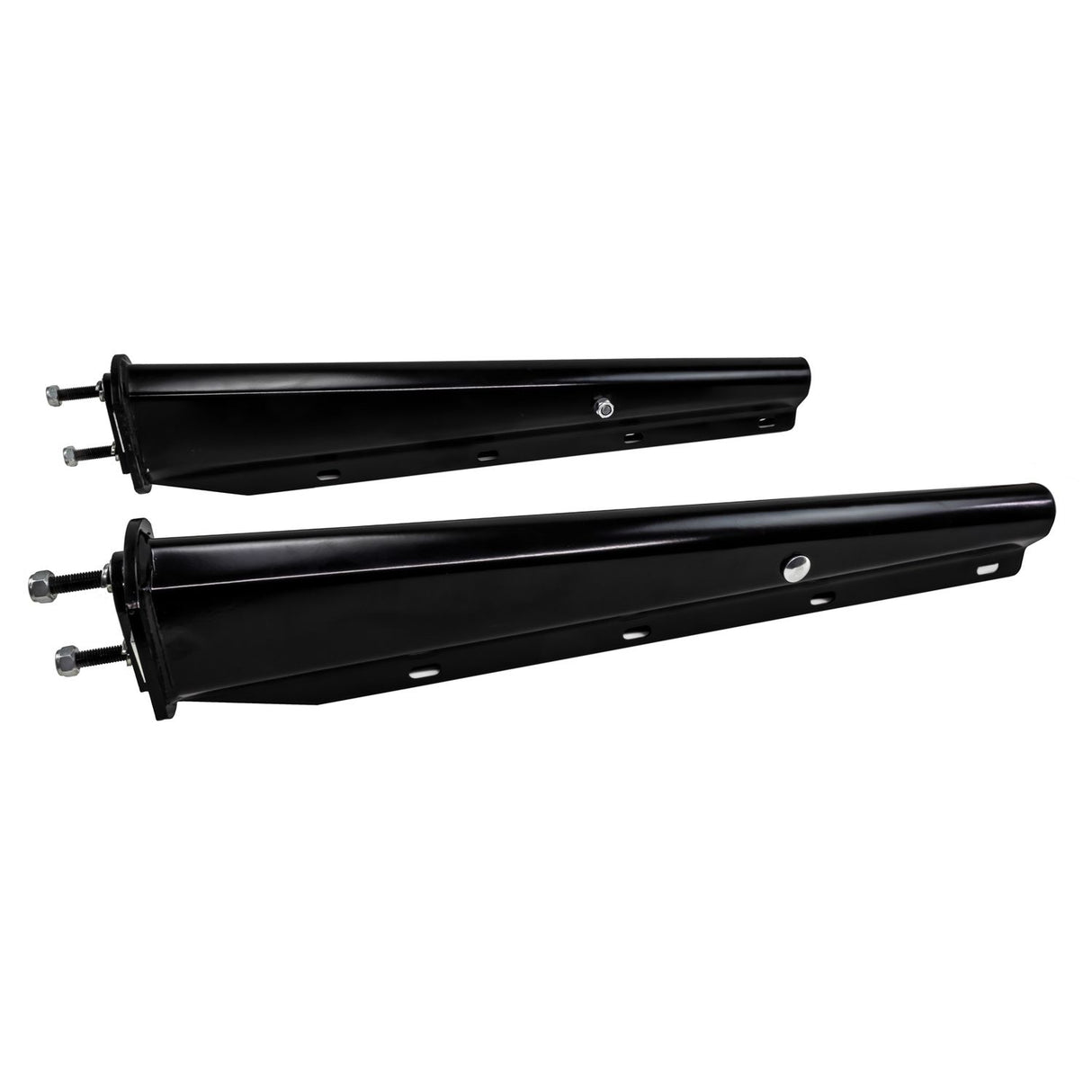 Mud Flap Hanger Set 30" Straight Black Tapered W/2.50" Bolt Pattern