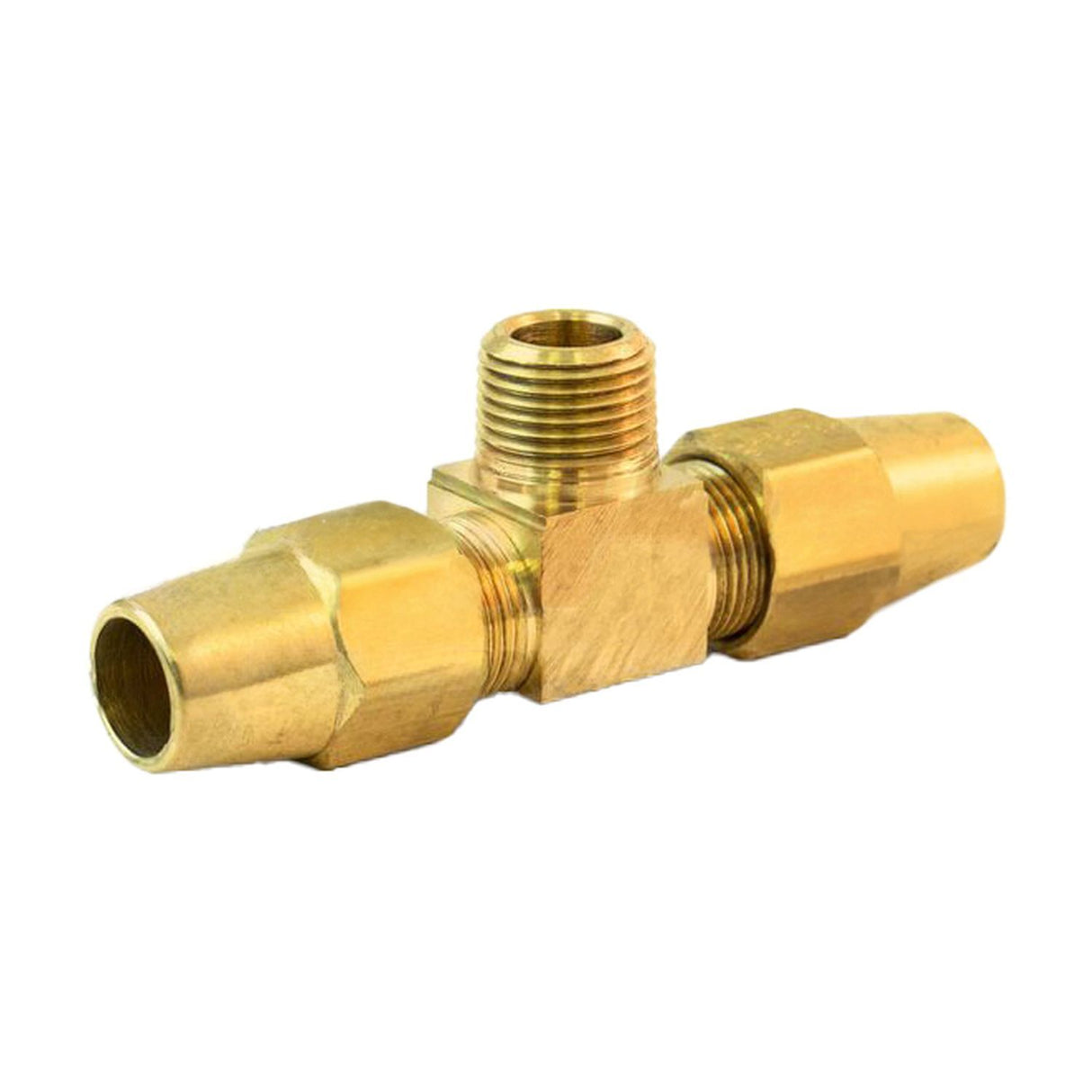 BRASS M BRASS TEE-CP TUBE 1/4X1/4
