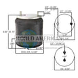 Rolling Lobe Air Spring with Aluminum Base, Replaces Firestone