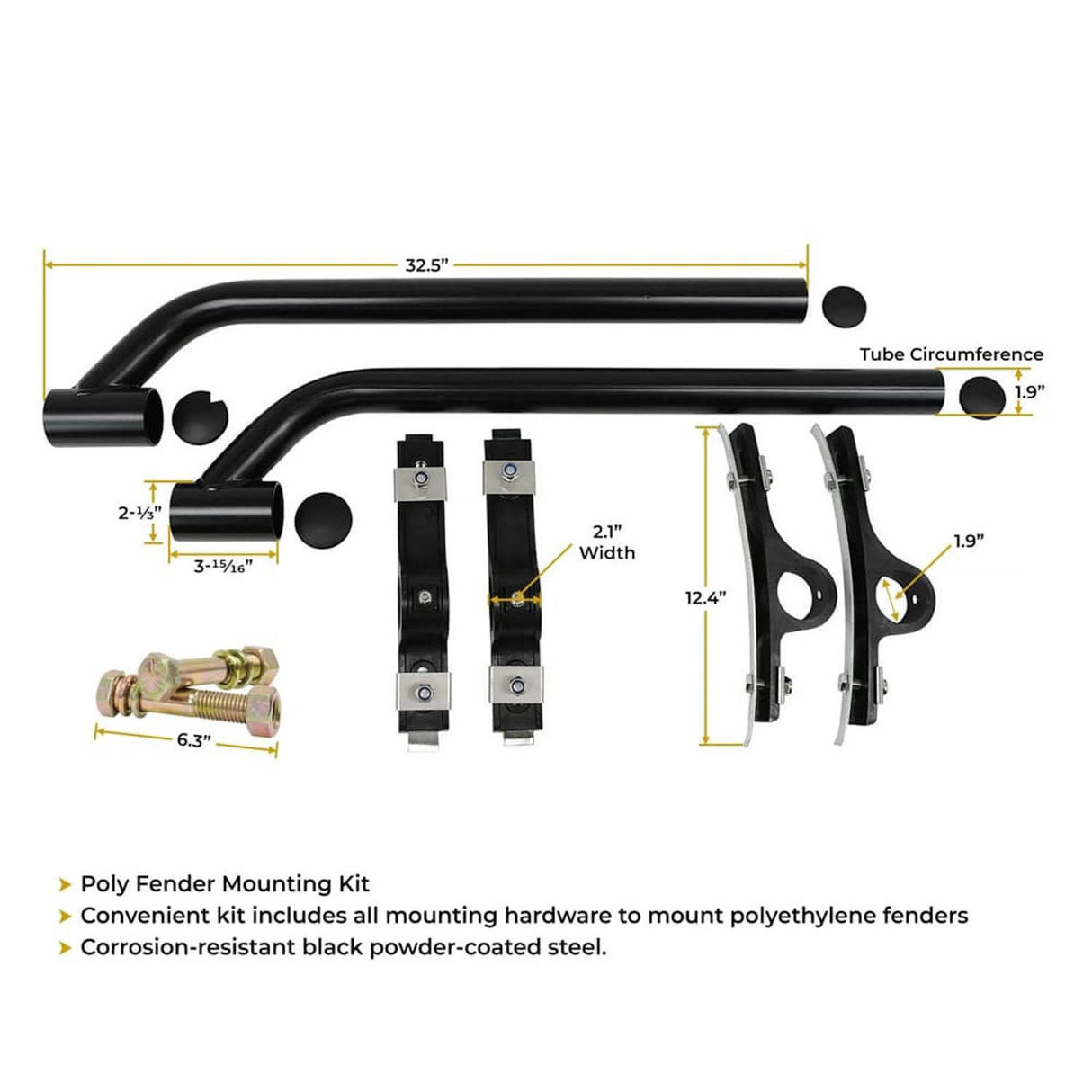 FENDER MOUNTING KIT BLK
