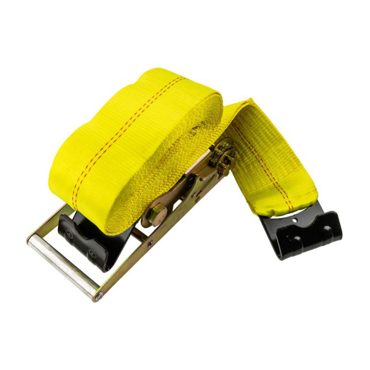 Ratchet Strap Flat Hook 4" x 30' Yellow LCR430FH, M-4849, DC23404430