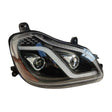 Kenworth T680 2013 - 2019 Head Light Black LED 12V with Long LED Strip Performance Passenger 