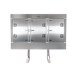 Cab Rack 78”W X 68"H X 24"D -Enclosed Headache Rack w/ 3 Doors (2 T-Handles per door); 2xchain hangers; 1xshelf 78" Width x 68" Height x 24" Depth