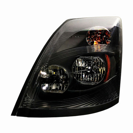 Volvo VNL 2004 - 2017 Head Light Assembly Bulb Type Black 12V Driver 