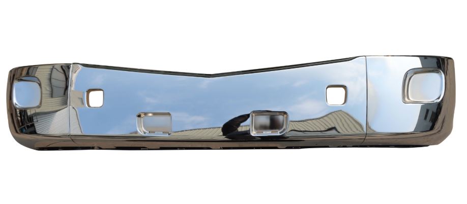 Aftermarket Replacement Bumper Assy Chrome With Fog Lamp Hole Plastic For 13-20 Peterbilt 579 