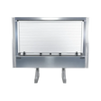 Cab Rack Roll-Up Headache Rack, Smooth Aluminum w/ (2) Chain Hangers, Dividers & Premium Locking Door 78" Width x 68" Height x 22" Depth