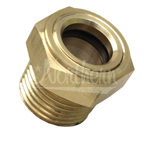 RW0009-11 BRASS OIL SIGHT GLASS;WITH FLAT GLASS