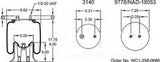 Air Spring - Rolling Lobe 352-5410 1003585410C 1R9070 1R9-070 1T14C3
