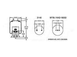Air Spring - Rolling Lobe 352-5426 1T14C7 5426 6117 FS5426