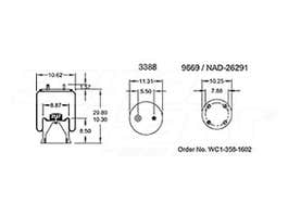 Air Spring - Rolling Lobe 352-5508 1T19L12 5508 FS5508 PW013585508
