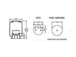 Air Spring - Rolling Lobe 352-5712 1R8020 1R8-020 1T14C7 5712