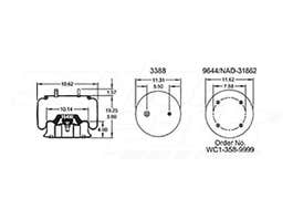 Air Spring - Rolling Lobe 352-8052 036514012 036514-012 1003588052C 11105C16A378