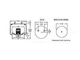 Air Spring - Rolling Lobe 352-8093 11105B18P743 1T19LC8 65368 8093