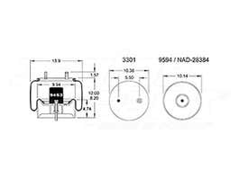 Air Spring - Rolling Lobe 352-8539 1R13188 1R13-188 70111 8539