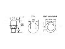 Air Spring - Rolling Lobe 352-8724 1T17BP17 8724 FS8724 PW013588724