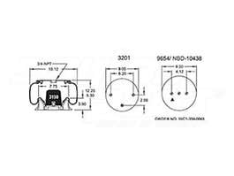 Air Spring - Rolling Lobe 352-9036 1T15M0 9036 FS9036 PW013589036
