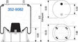 Air Spring - Rolling Lobe 352-9082 036514007 036514-007 1003589082C 1090217