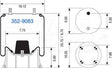Air Spring - Rolling Lobe 352-9083 1003589083C 1003599083C 1359 1R12066