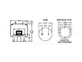 Air Spring - Rolling Lobe 352-9144 1110517A377 1681748C1 1R13047 1R13-047