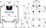 Air Spring - Rolling Lobe 352-9158 036514004 036514-004 036514011 036514-011