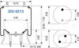 Air Spring - Rolling Lobe 352-9213 1003589213C 1660581C1 1R12090 1R12-090