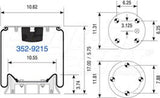Air Spring - Rolling Lobe 352-9215 1110515A414 1R14037 1R14-037 1T19L5