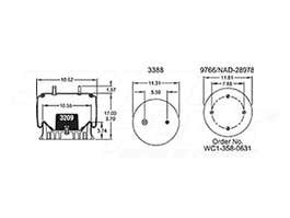 Air Spring - Rolling Lobe 352-9218 1003589218C 1110515A422 1R13120 1R13-120