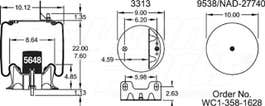 Air Spring - Rolling Lobe 352-9373 1T15M8 571222 57122-2 64265