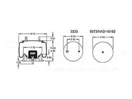 Air Spring - Rolling Lobe 352-9387 1003589387C 1R11159 1R11-159 1R11203