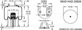Air Spring - Rolling Lobe 352-9473 1R12586 1R12-586 1T15V8 64403