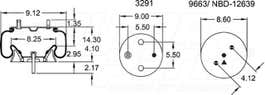 Air Spring - Rolling Lobe 352-9565 1R12324 1R12-324 1T15LC25 1T15LC2.5