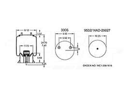 Air Spring - Rolling Lobe 352-9621 1R11291 1R11-291 1R12291 1R12-291
