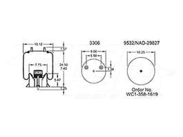Air Spring - Rolling Lobe 352-9646 1R121180 1R12-1180 1T15MBTW10 64694