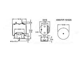 Air Spring - Rolling Lobe 352-9648 1R12398 1R12-398 1R12538 1R12-538