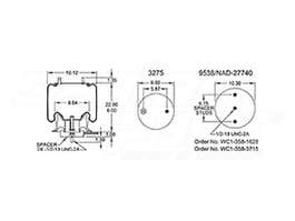 Air Spring - Rolling Lobe 352-9654 065032002 065032-002 1T15M8 65032002