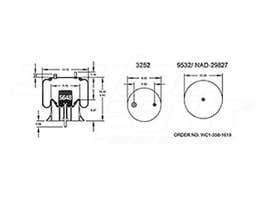 Air Spring - Rolling Lobe 352-9697 1R121095 1R12-1095 1T15M4 66521
