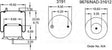Air Spring - Rolling Lobe 352-9782 1T15ZR6 77614 9782 FS9782