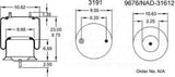 Air Spring - Rolling Lobe 352-9782 1T15ZR6 77614 9782 FS9782