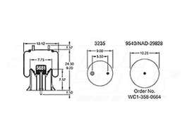 Air Spring - Rolling Lobe 352-9922 1R12498 1R12-498 1R12911 1R12-911
