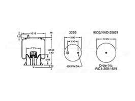 Air Spring - Rolling Lobe 352-9935 1R12532 1R12-532 1T15M75 1T15M7.5